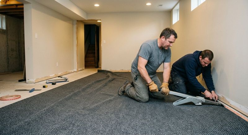 Basement Carpet Stretching in Alpharetta, GA