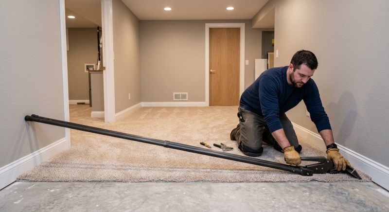 Basement Carpet Stretching in Toms River, NJ